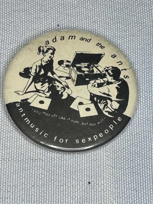 Adam and The Ants Badge 3cm Antmusic for Sex People