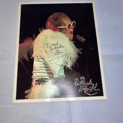 Elton John Signed Photo late 70’s