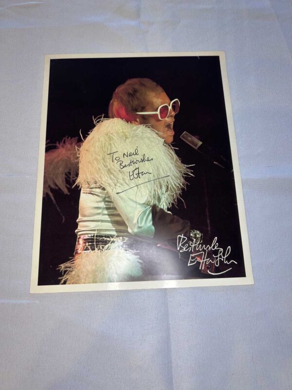 Elton John Signed Photo late 70’s
