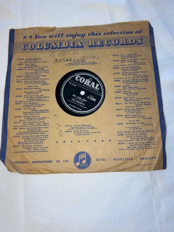 The Crickets Oh Boy 78rpm