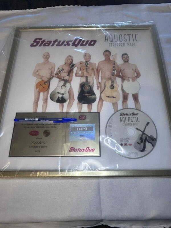 Status Quo Stripped Bare Gold Disc Rare