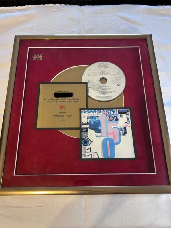 Paul Weller Studio 150 Gold Disc. Rare.