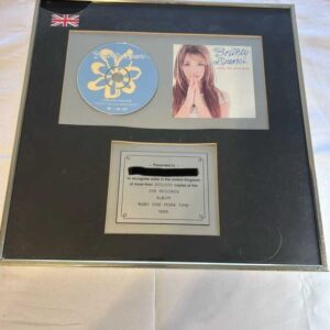 Britney Spears ...Baby One More Time Platinum Disc Rare