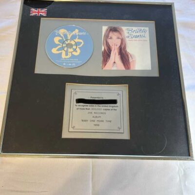 Britney Spears …Baby One More Time Platinum Disc Rare
