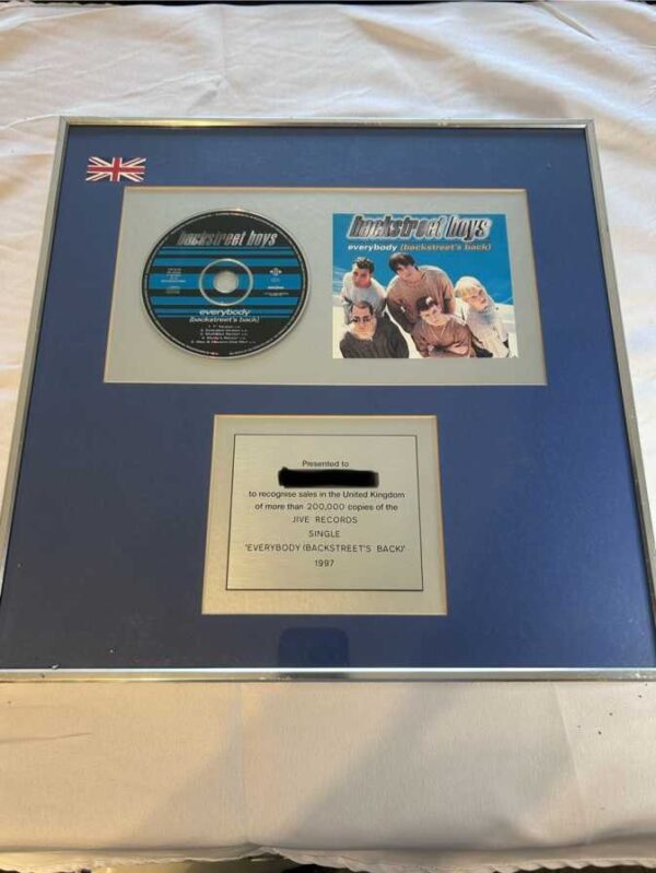 Backstreet Boys Everybody (Backstreet’s Back) Silver Disc. Rare