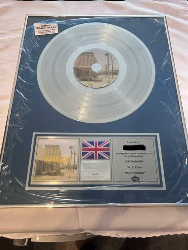 Deacon Blue Commemorative Disc The Hipsters. Rare