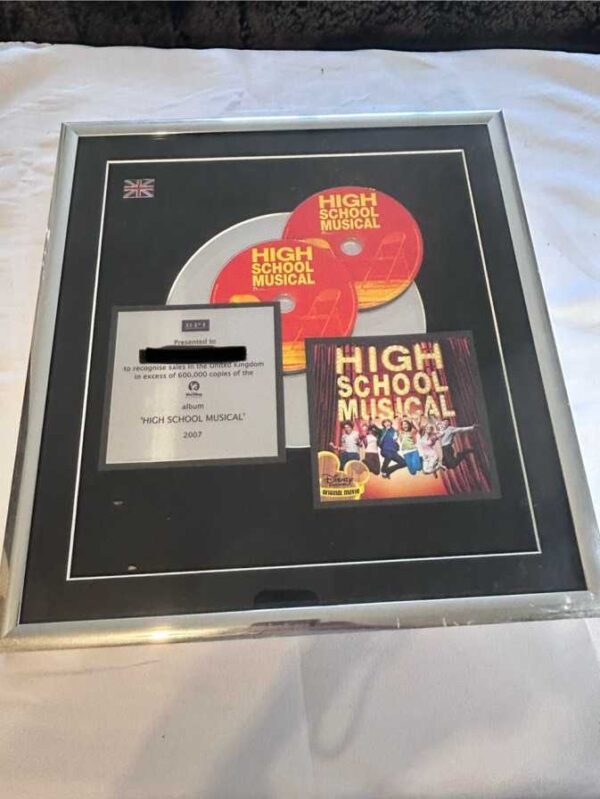 High School Musical Double Platinum Disc. Rare