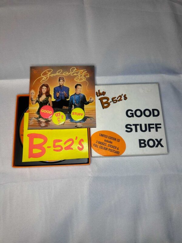 The B-52’s CD Box Set with Sticker and Badges. Rare.