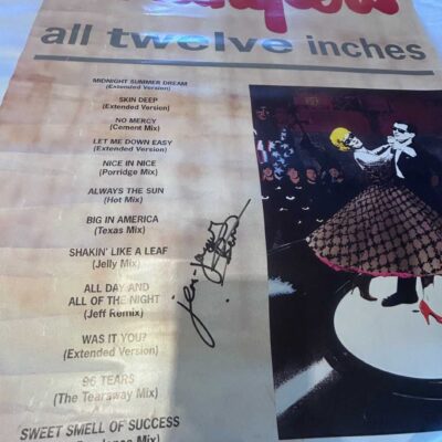 Stranglers Signed Record Store Poster JJ Burnel