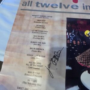 Stranglers Signed Record Store Poster JJ Burnel