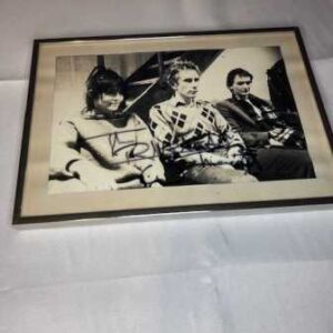 John Lydon Signed Glass with Rare picture of Keith Levene. Rare. Unique.