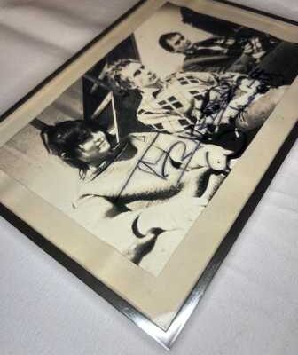 John Lydon Signed Glass with Rare picture of Keith Levene. Rare. Unique.