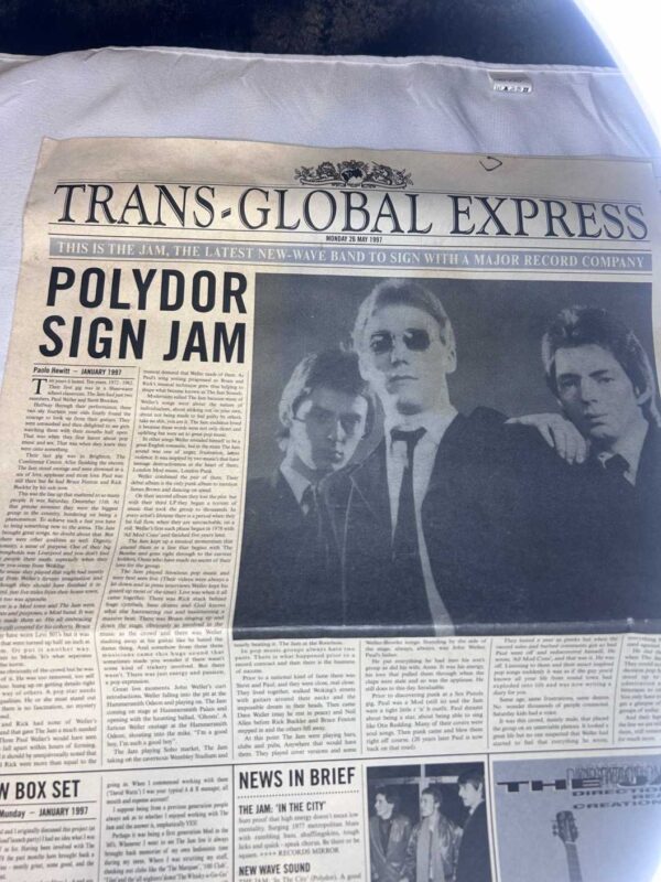 The Jam ‘Trans Global Express’ Promo Newspaper