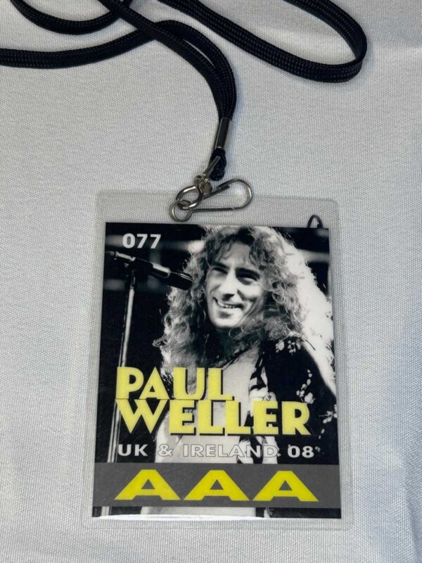 Paul Weller Access All Areas Tour Pass 2008 Genuine Rare