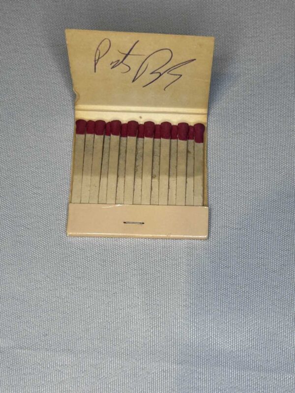 Peter Buck R.E.M Signed Matchbook Borderline Bingo Hand Job 1991 Genuine Unique