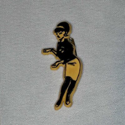 Go-Feet The Beat Badge Plastic Genuine and Rare