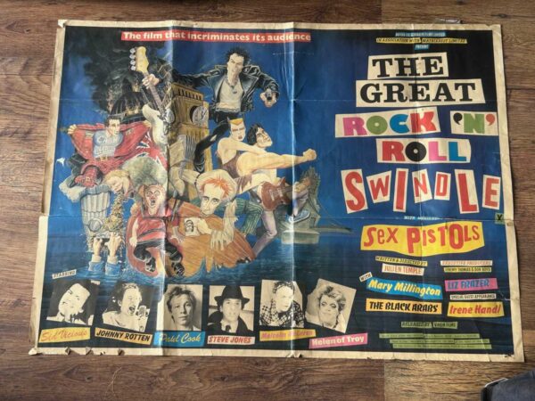 The Great Rock ‘N’ Roll Swindle Film Punk Poster Original Genuine Sex Pistols Malcolm McLaren Julien Temple