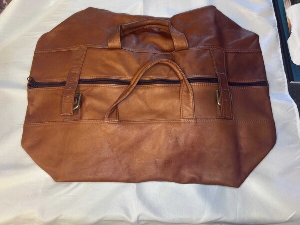 Sony Music Leather Gym Bag Tan