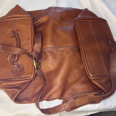 Sony Music Leather Gym Bag Tan