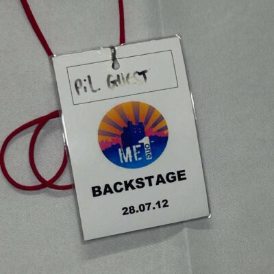 Backstage Pass P.I.L from Music Event One Concert Rochester Castle 28th July 2012