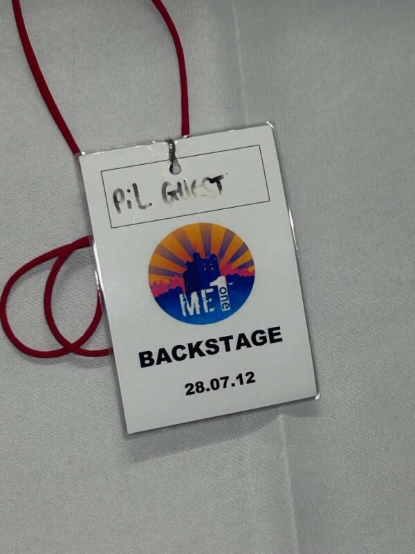 Backstage Pass P.I.L from Music Event One Concert Rochester Castle 28th July 2012