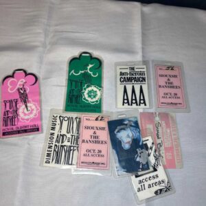 Siouxsie and The Banshees Tour Itineraries, Passes and Programme Rare Genuine 1988
