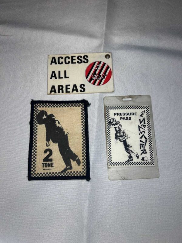 Selecter Tour Pass 2 Tone Patch and The Beat Tour Pass Rare Genuine Ska Memorabilia