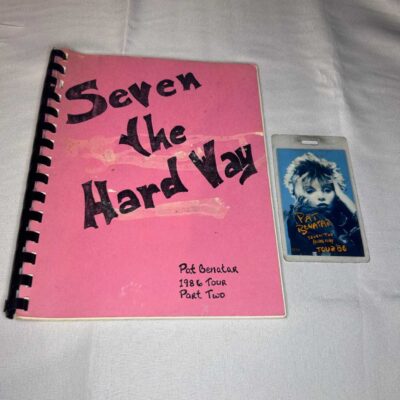 Pat Benatar Seven The Hard Way Tour Pass and Tour Itinerary. Rare. Genuine.