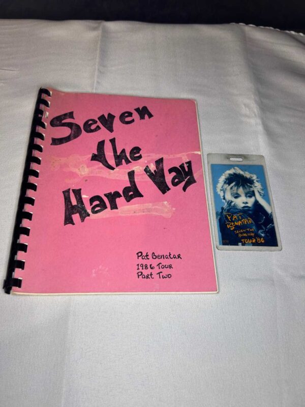 Pat Benatar Seven The Hard Way Tour Pass and Tour Itinerary. Rare. Genuine.