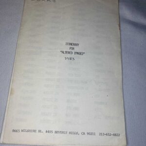 Alterered Images Tour Itinerary 1983. Rare. Genuine. Clare Grogan