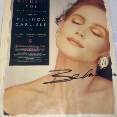 Belinda Carlisle The Gogos Signed Magazine Page Genuine