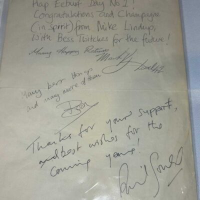 Level 42 Signed Autographed Paper Mark King Mike Lindup Boon Gould Phil Gould