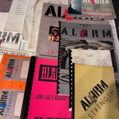 The Alarm Fans Collection Set with Tour Passes Itineraries and Vinyl. Genuine Rare. Signed.
