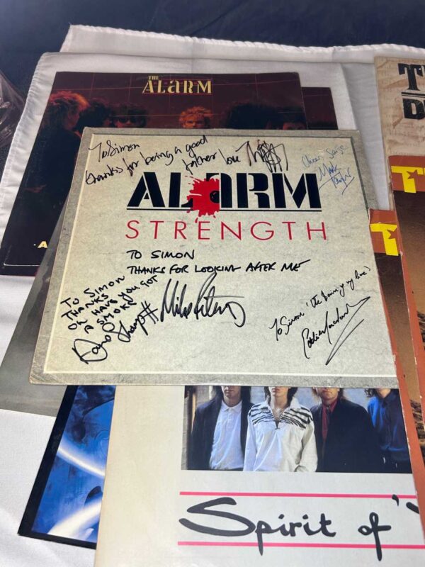 The Alarm Fans Collection Set with Tour Passes Itineraries and Vinyl. Genuine Rare. Signed.
