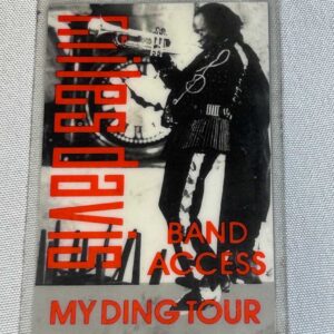 Miles Davis Tour AAA Pass Original Genuine Rare