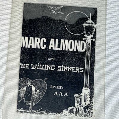 Marc Almond The Willing Sinners AAA Tour Pass Genuine Rare Soft Cell