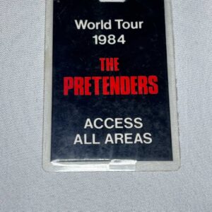 The Pretenders AAA World Tour Pass 1984 Genuine Rare
