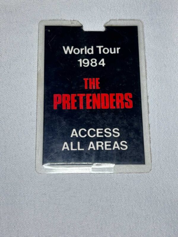 The Pretenders AAA World Tour Pass 1984 Genuine Rare