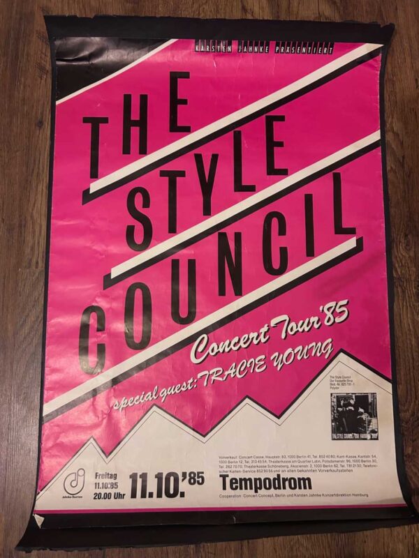 The Style Council Concert Poster German Genuine 1985 Tracie Young Vintage