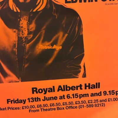 MARVIN GAYE EDWIN STARR Original Concert Poster Royal Albert Hall 1980 Genuine