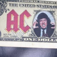 AC/DC Signed Dollar Angus Young Malcolm Young Rare Genuine Photo - Image 2