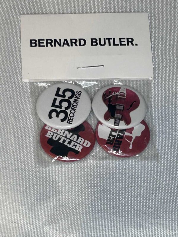 Bernard Butler 4 Badge Set Suede New Genuine