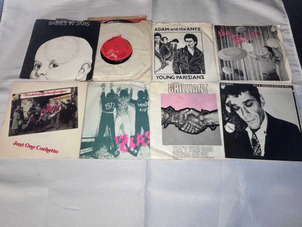 8 x 7 inch vinyl rare punk new wave lot 1