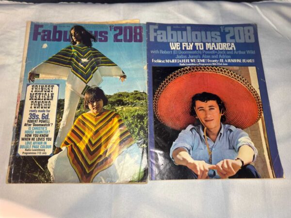 4 x Fabulous 208 magazines from 1970 Rare