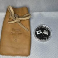 Willie Nelson Island Records Spirit Silver .999 Republic of Texas One Troy Ounce 1996 RARE - Image 2