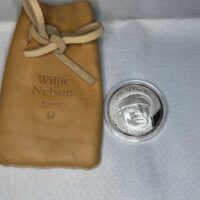 Willie Nelson Island Records Spirit Silver .999 Republic of Texas One Troy Ounce 1996 RARE - Image 3