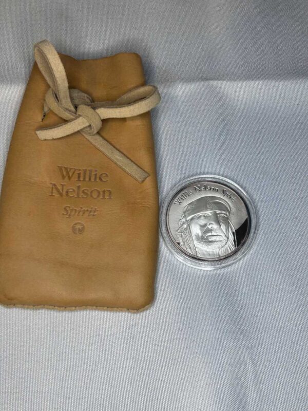 Willie Nelson Island Records Spirit Silver .999 Republic of Texas One Troy Ounce 1996 RARE