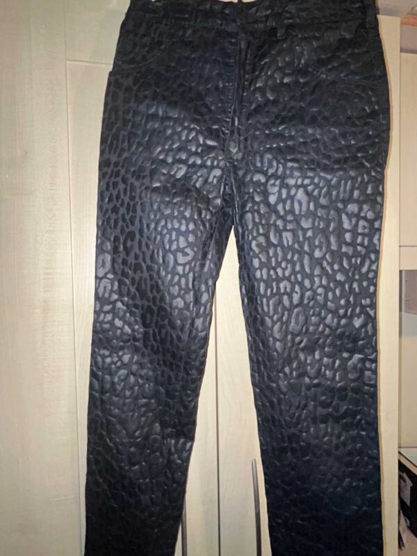 Modzart Leopard Print Rubber Trousers 32inch Camden Rare Vintage