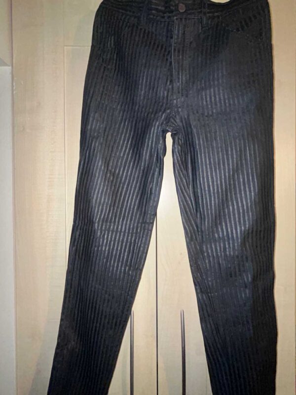 Modzart Stripe Print Rubber Trousers 32inch Camden Rare Vintage