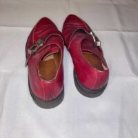 La Rocka Red Johnsons Doc Martin Size 10 Red Leather Buckle Shoe - Image 10